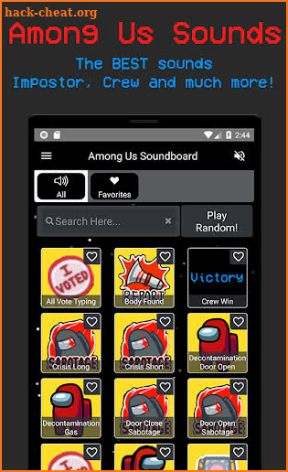 Among Us Soundboard - Game Sound Effects and more! screenshot