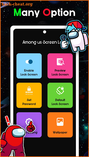 AmongLock Screen Style With Password screenshot