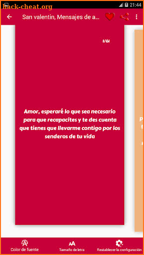 Amor cotizaciones y sms con san valentin 2019 screenshot