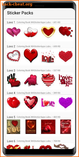 Amor Stickers 2020 ❤️ WAStickerApps Amor screenshot