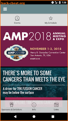 AMP Education Events screenshot