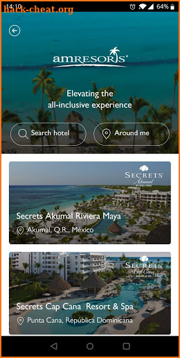 AMResorts screenshot