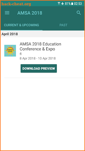 AMSA 2018 Conference screenshot
