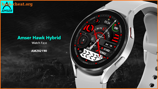 Amser Hawk Hybrid Watchface screenshot