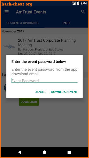 AmTrust Events screenshot