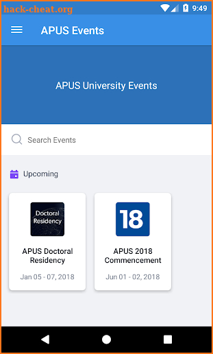 AMU and APU University Events screenshot
