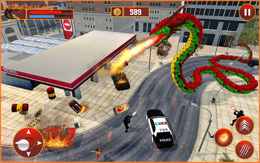 Anaconda Dragon Snake City Attack: Rampage Games screenshot