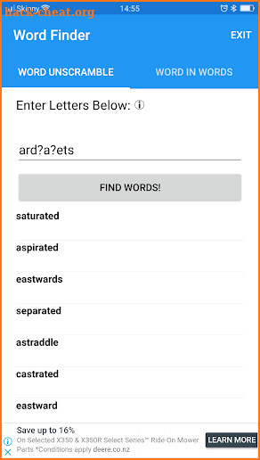 Anagram unscrambler - Word finder screenshot