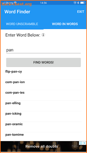 Anagram unscrambler - Word finder screenshot