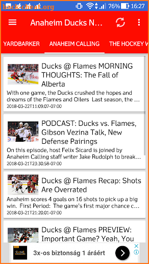 Anaheim Ducks All News screenshot