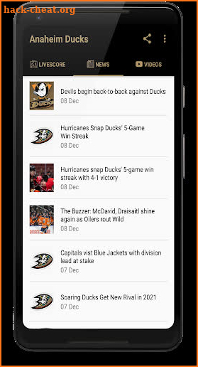 Anaheim Ducks: Livescore & News screenshot