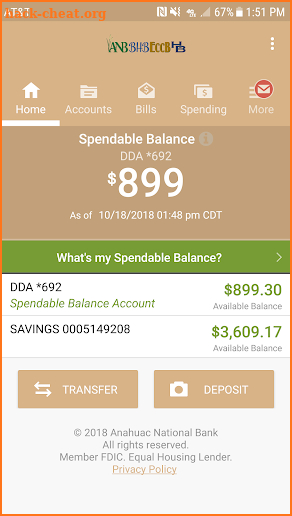 Anahuac National Bank Mobile screenshot