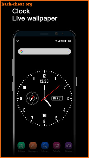 Analog clock & watch face live wallpaper screenshot