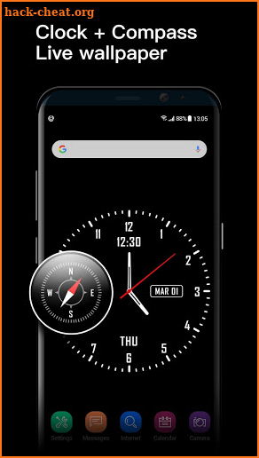 Analog clock & watch face live wallpaper screenshot