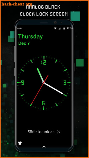Analog Digital Clock Lock Screen screenshot