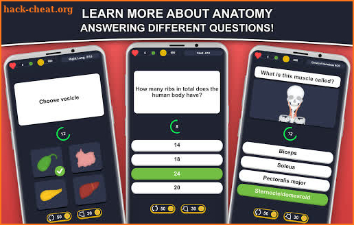 Anato Trivia -  Quiz on Human Anatomy (No Ads) screenshot