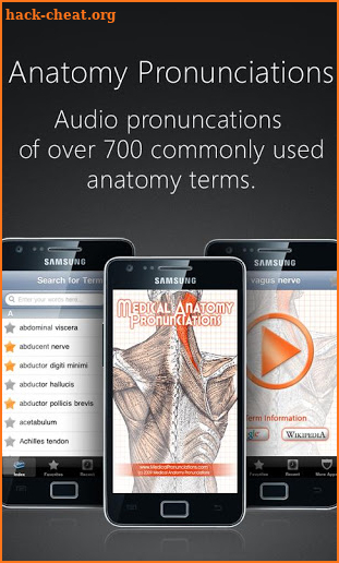 Anatomy Pronunciations screenshot