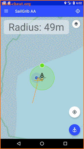 Anchor Alarm  - SailGrib AA screenshot