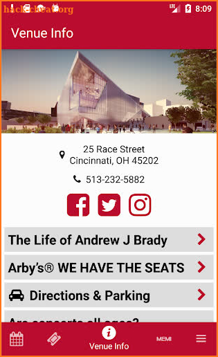 Andrew J Brady Music Center screenshot