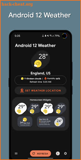 Android 12 Weather Widgets screenshot