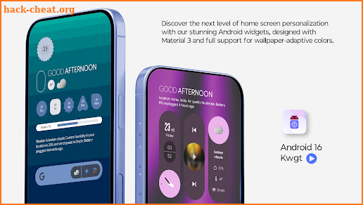 Android 16 KWGT - Material 3 screenshot
