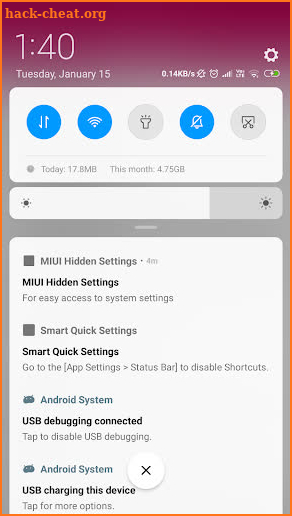 Android hidden settings screenshot