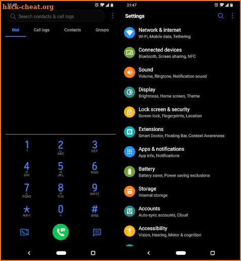 Android P Black Theme for LG G8 V50 V40 V35 G7 V30 screenshot