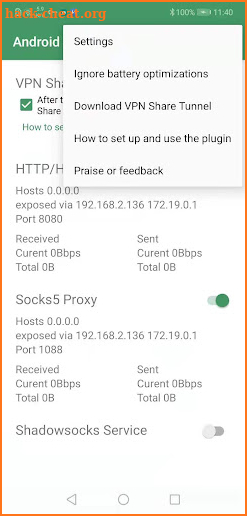 Android Proxy Server screenshot