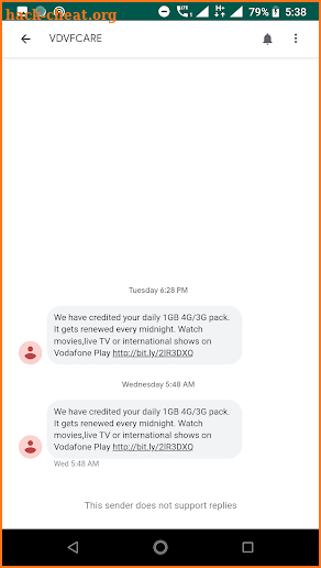 Android Web Messages screenshot