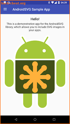 AndroidSVG Sample App screenshot