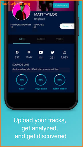 Andrson: A Sound-Driven A&R App for Musicians screenshot