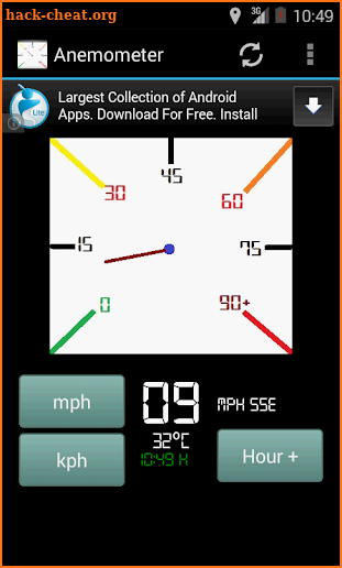 Anemometer screenshot