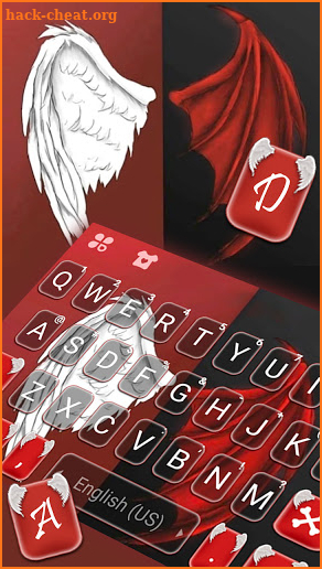 Angel Demon Wings Keyboard Background screenshot