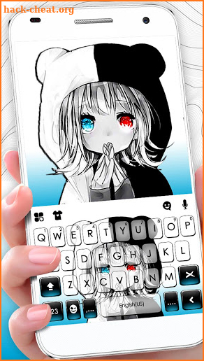 Angel Devil Girl Keyboard Theme screenshot
