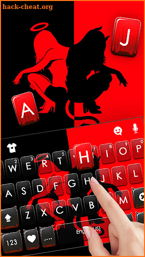 Angel Devil Girls Keyboard Background screenshot