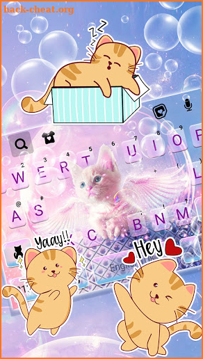 Angelic Cat Keyboard Background screenshot