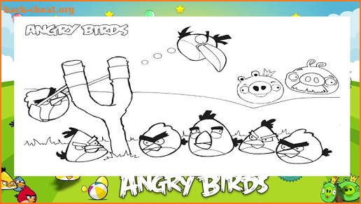 angry birds coloring book screenshot