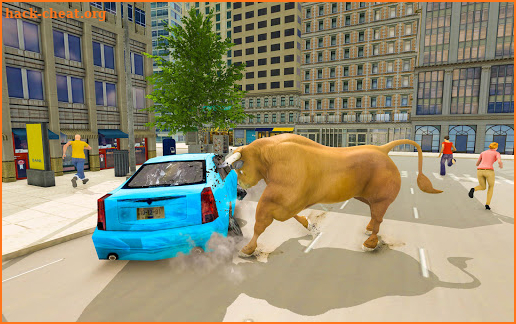 Angry Bull City Attack :Robot Shooting Game Free screenshot
