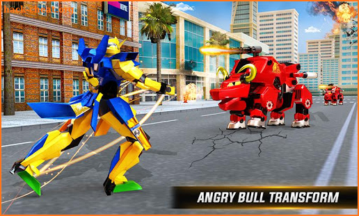 Angry Bull Robot Jeep Car Transforming: Robot Game screenshot