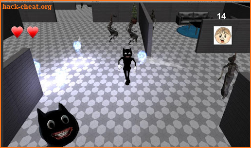 Angry Cartoon Cat Night Light Head 3 Versus screenshot
