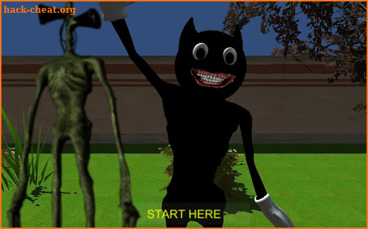 Angry Cartoon Cat Night Siren Head Versus screenshot