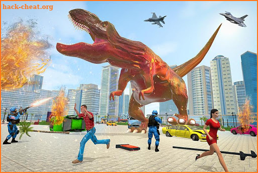 Angry Dino City Attack: Wild Animal Smasher Games screenshot