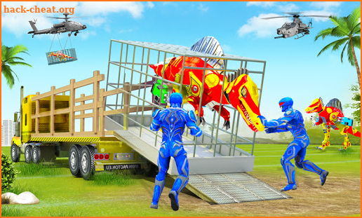 Angry Dino Robot Animal Transport Truck Driving screenshot