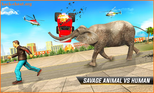 Angry Elephant City Attack: Wild Animal Games screenshot
