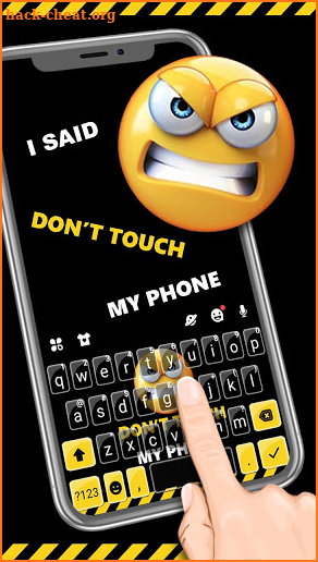 Angry Face 3D Emoji Keyboard Theme screenshot