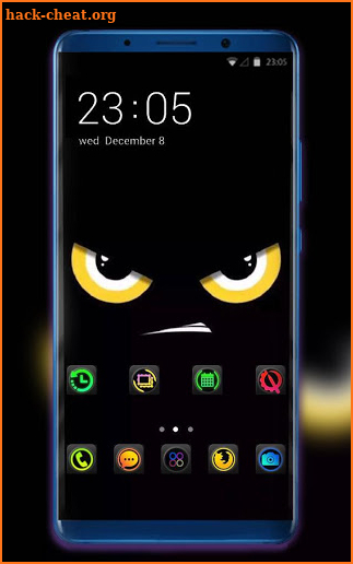 Angry face cartoon theme wallpaper screenshot