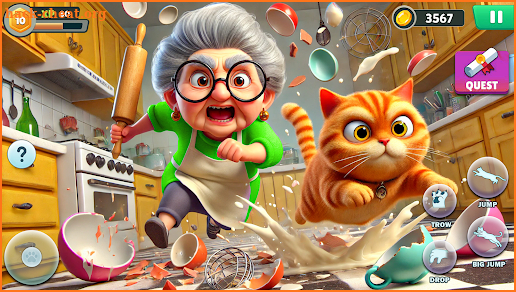 Angry Gran VS Naughty Cat Sim screenshot