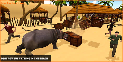 Angry Hippo Attack Simulator-City & Beach Attack screenshot