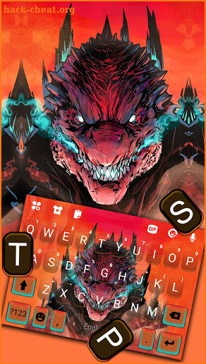 Angry Monster Keyboard Background screenshot
