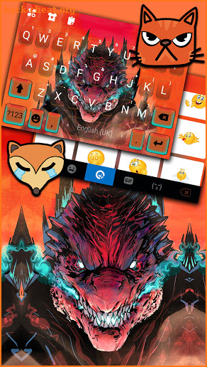 Angry Monster Keyboard Background screenshot